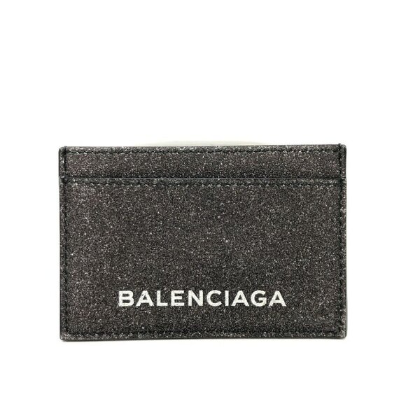 BALENCIAGA 392126 Logo glitter Card holder Business card holder Card Case Le... - Picture 2 of 16